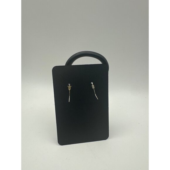 Vintage-Inspired Peace Symbol Dangle Earrings Rustic Metal Finish Boho-Chic - Picture 4 of 4